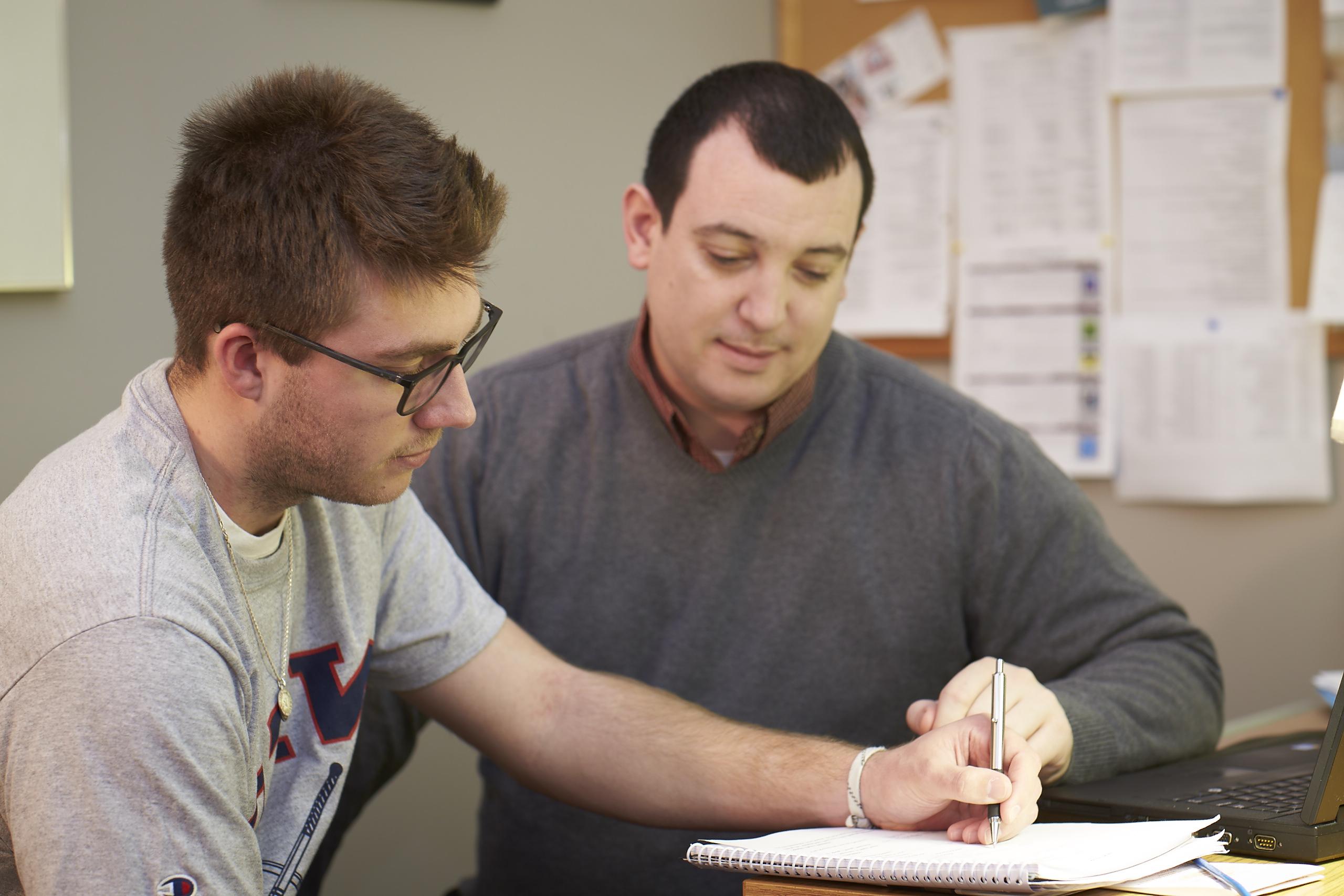 Career and life planning meeting with a staff member and student